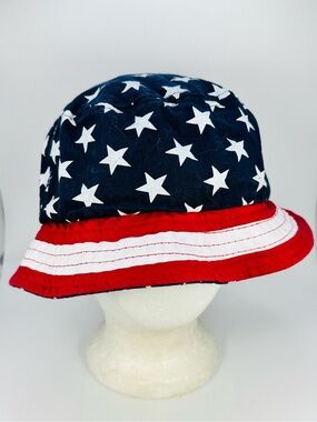 Panama Jack American Flag Print Bucket Hat SZ Large Patriotic